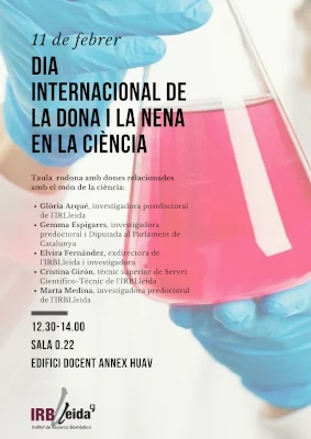 El Comitè d’Empresa de l’IRBLleida organitza la segona taula rodona amb motiu del Dia Internacional de les Dones i les Nenes en la Ciència