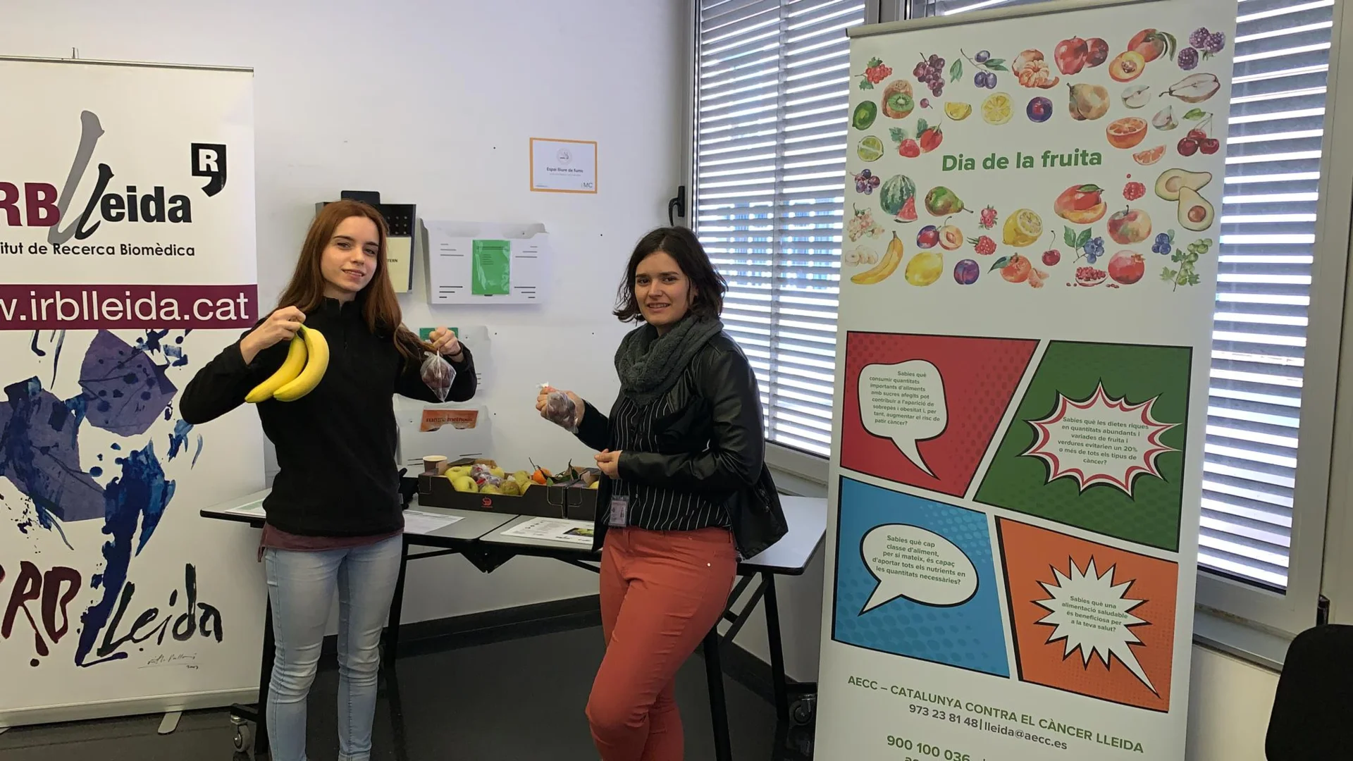 L’IRBLleida acull un programa pilot de l’AECC Lleida per promocionar el consum de fruita en l’àmbit laboral