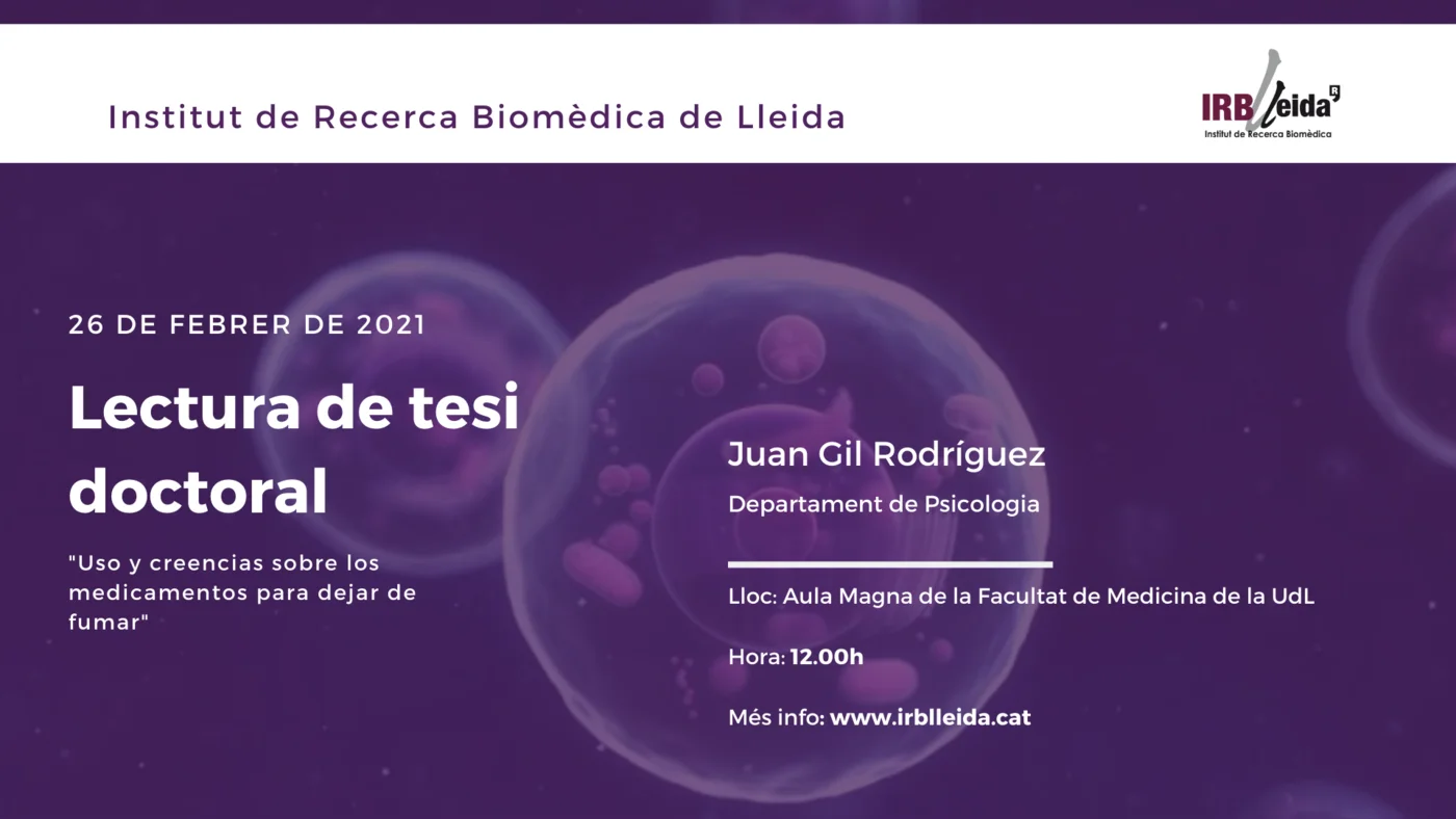 Lectura de tesis doctoral - Personal #IRBLleida