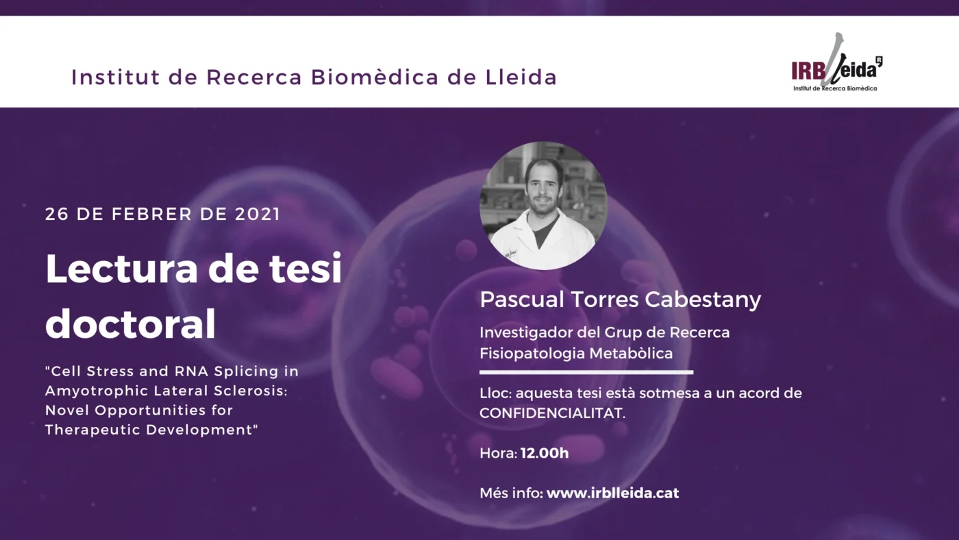 Lectura de tesis doctoral - Personal #IRBLleida