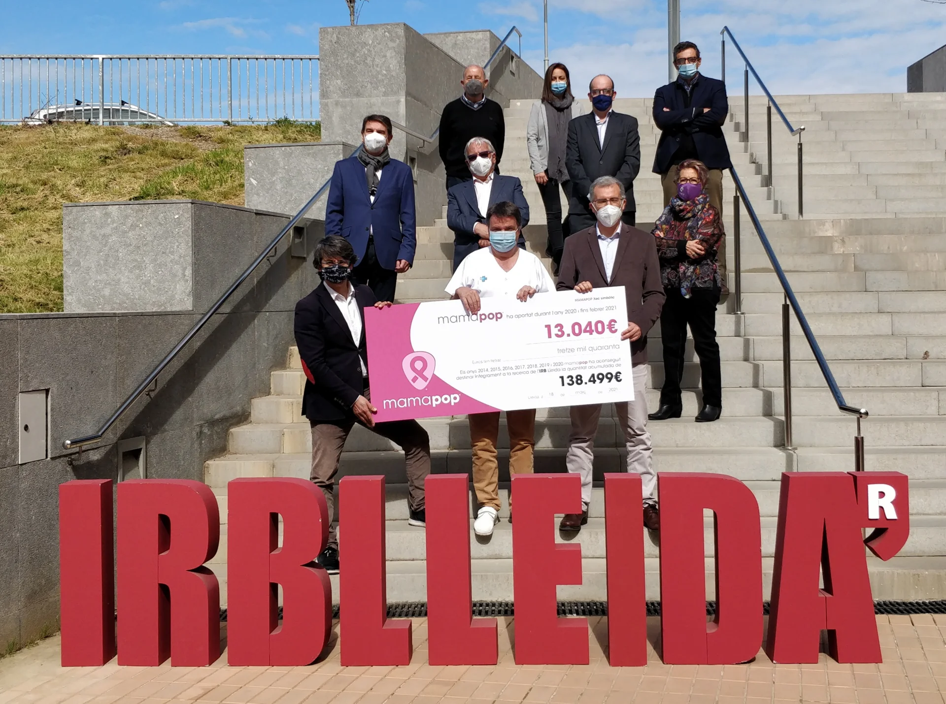Mamapop entrega més de 13.000€ a l'IRBLleida gràcies a la 'Fila Zero'