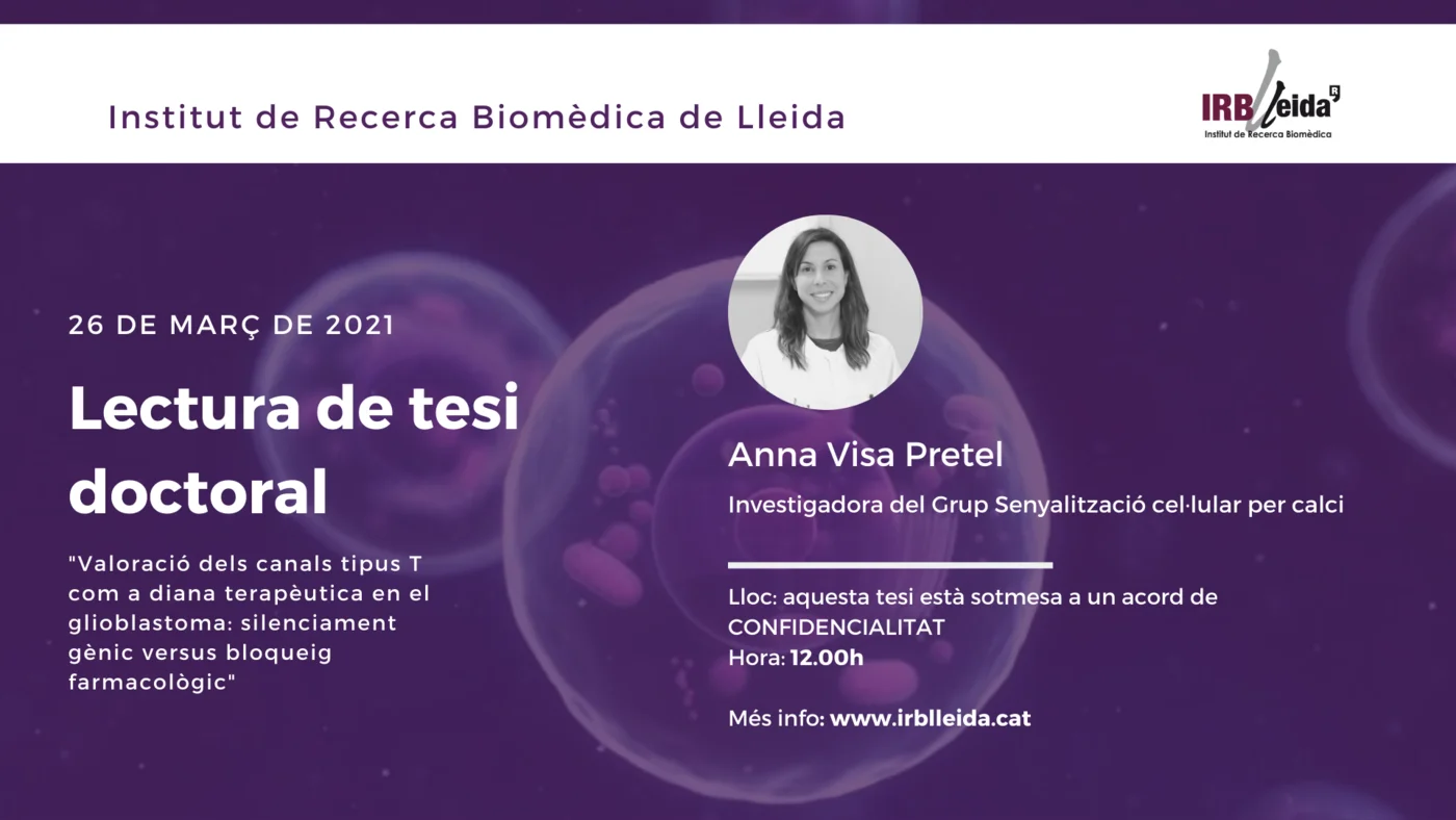 Lectura de tesis doctoral - Personal #IRBLleida