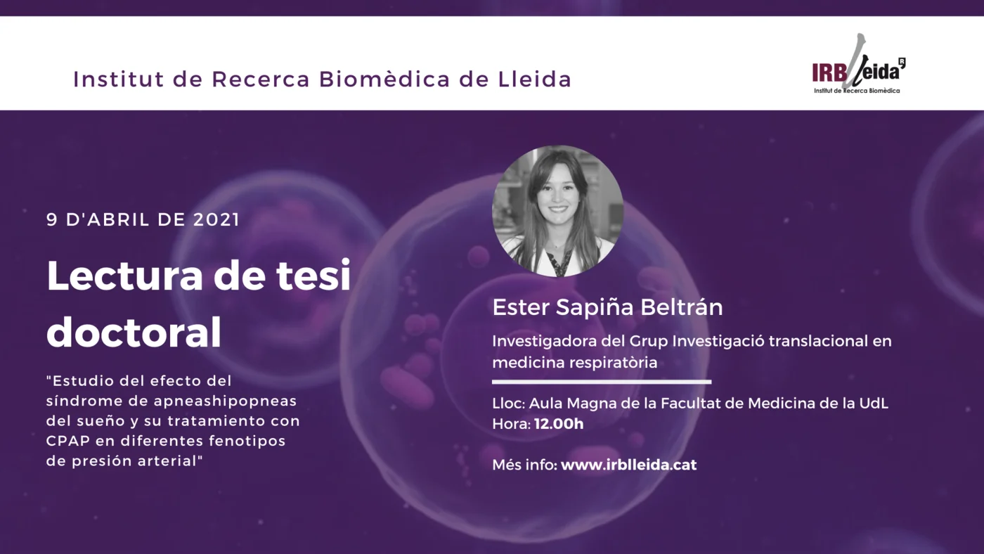 Lectura de tesis doctoral - Personal #IRBLleida