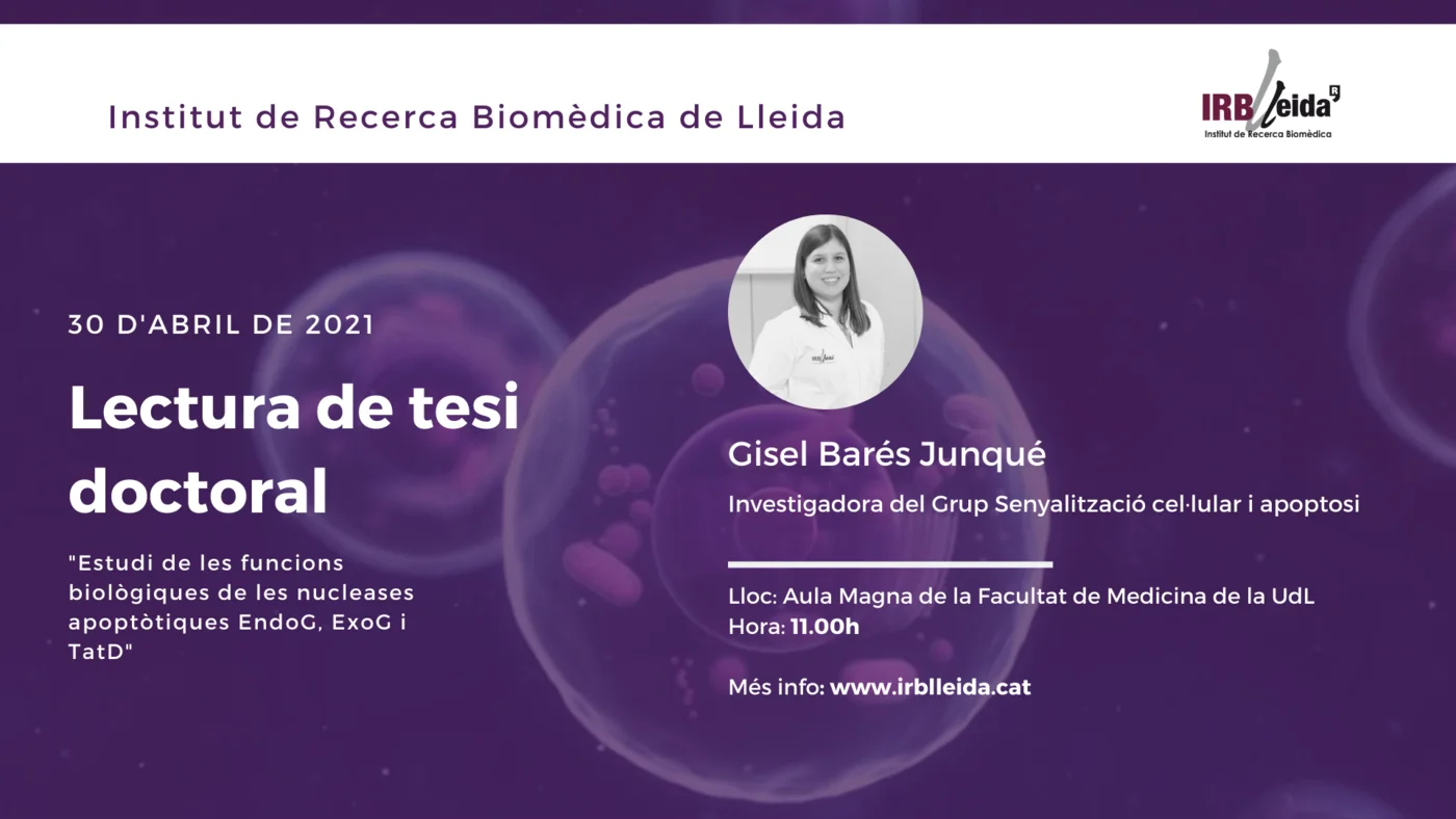Lectura de tesis doctoral - Personal #IRBLleida