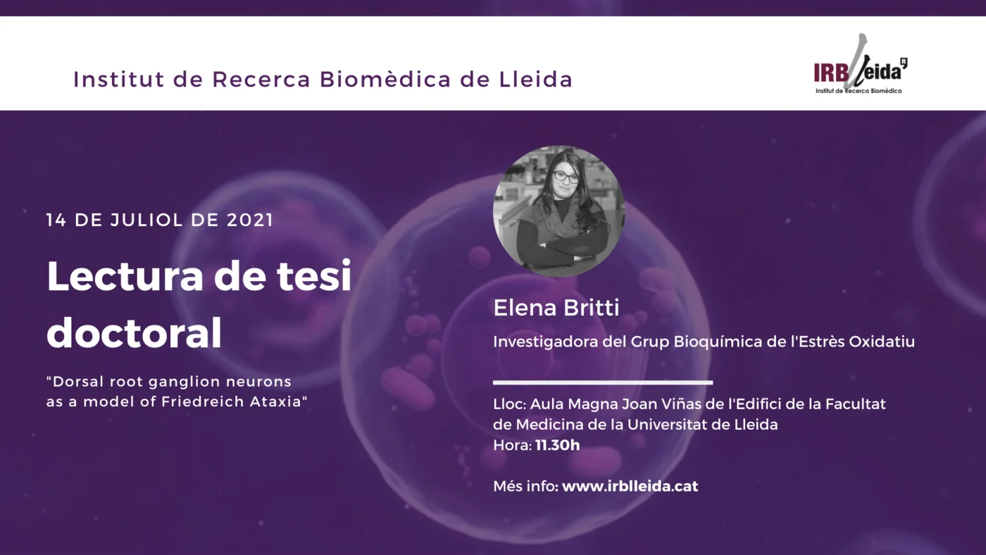 Lectura de tesis doctoral - Personal #IRBLleida