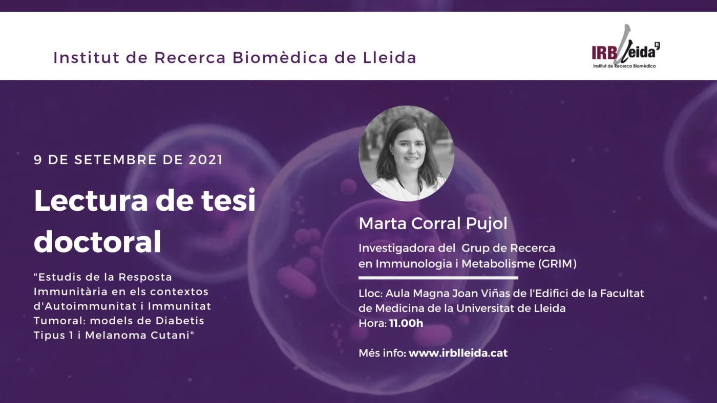 Lectura de tesis doctoral - Personal #IRBLleida