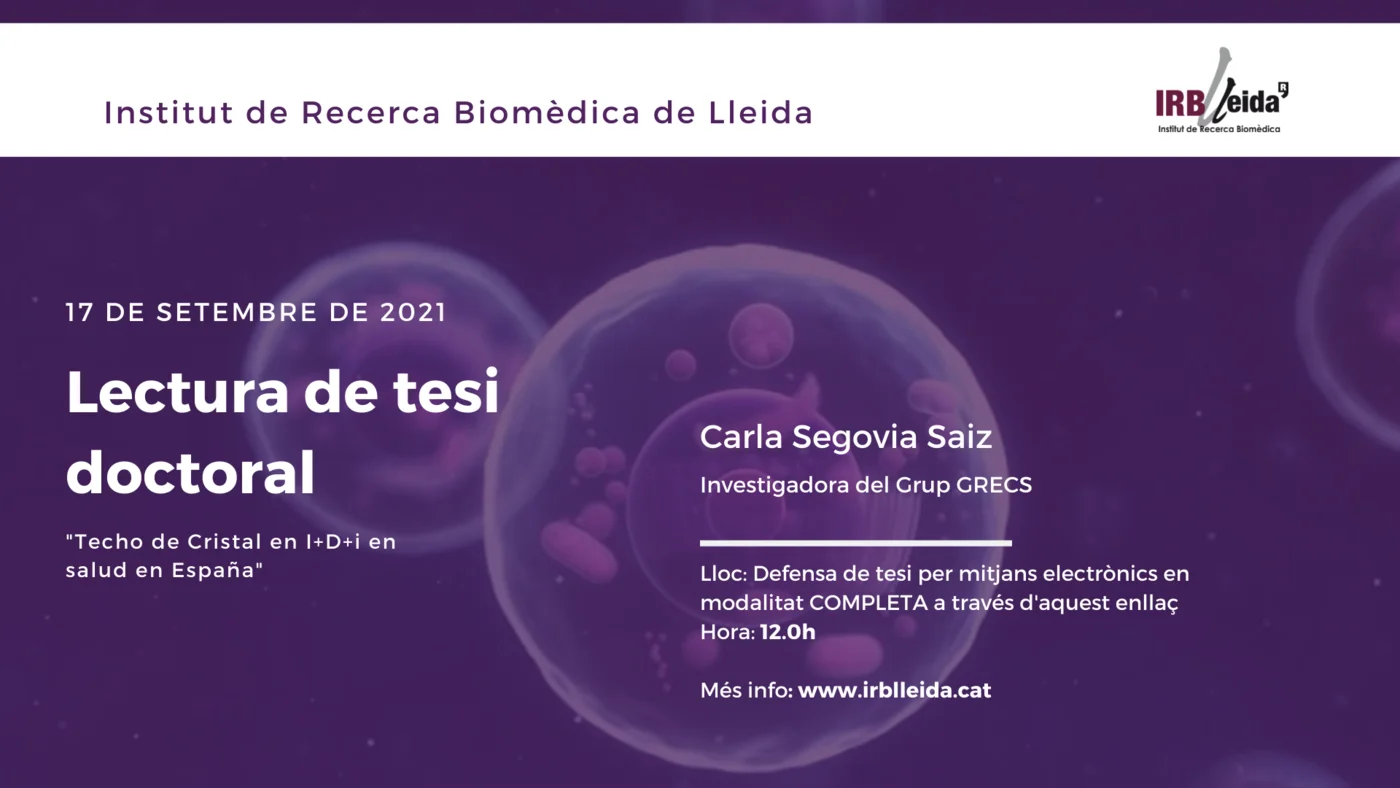 Lectura de tesi doctoral - Personal #IRBLleida