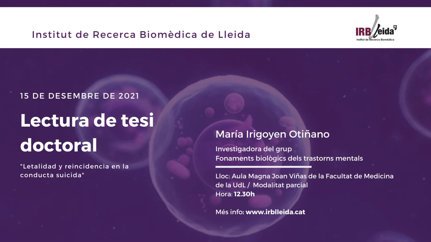 Lectura de tesi doctoral - Personal #IRBLleida