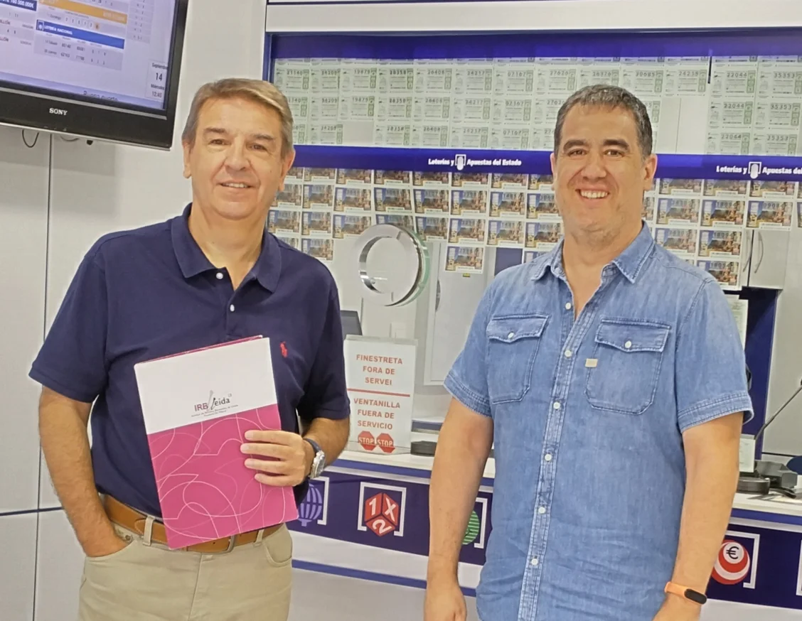 L'Administració de Loteries Nº 1 de Lleida Rosa de Ponent renova la col·laboració amb l'IRBLleida