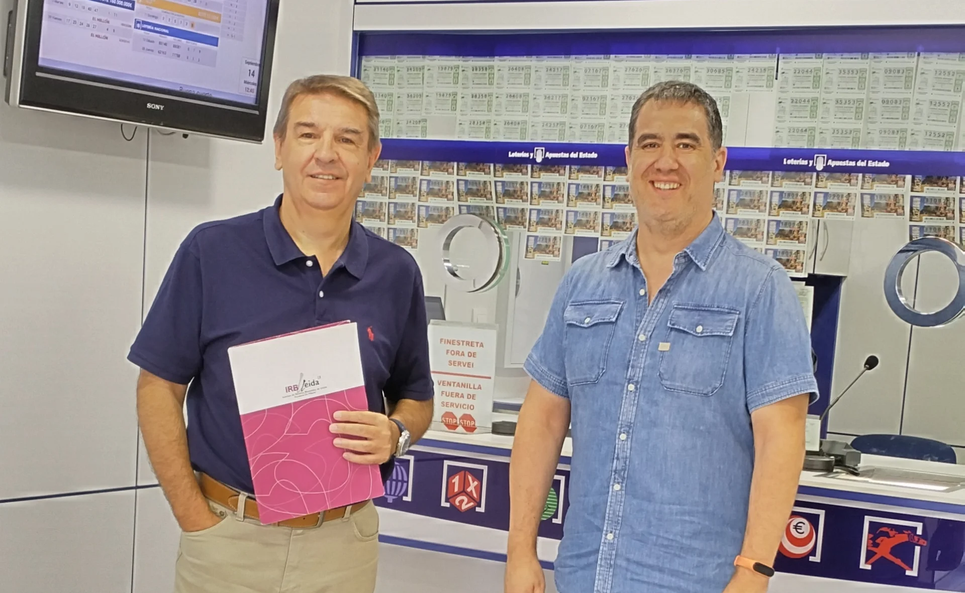 L'Administració de Loteries Nº 1 de Lleida Rosa de Ponent renova la col·laboració amb l'IRBLleida
