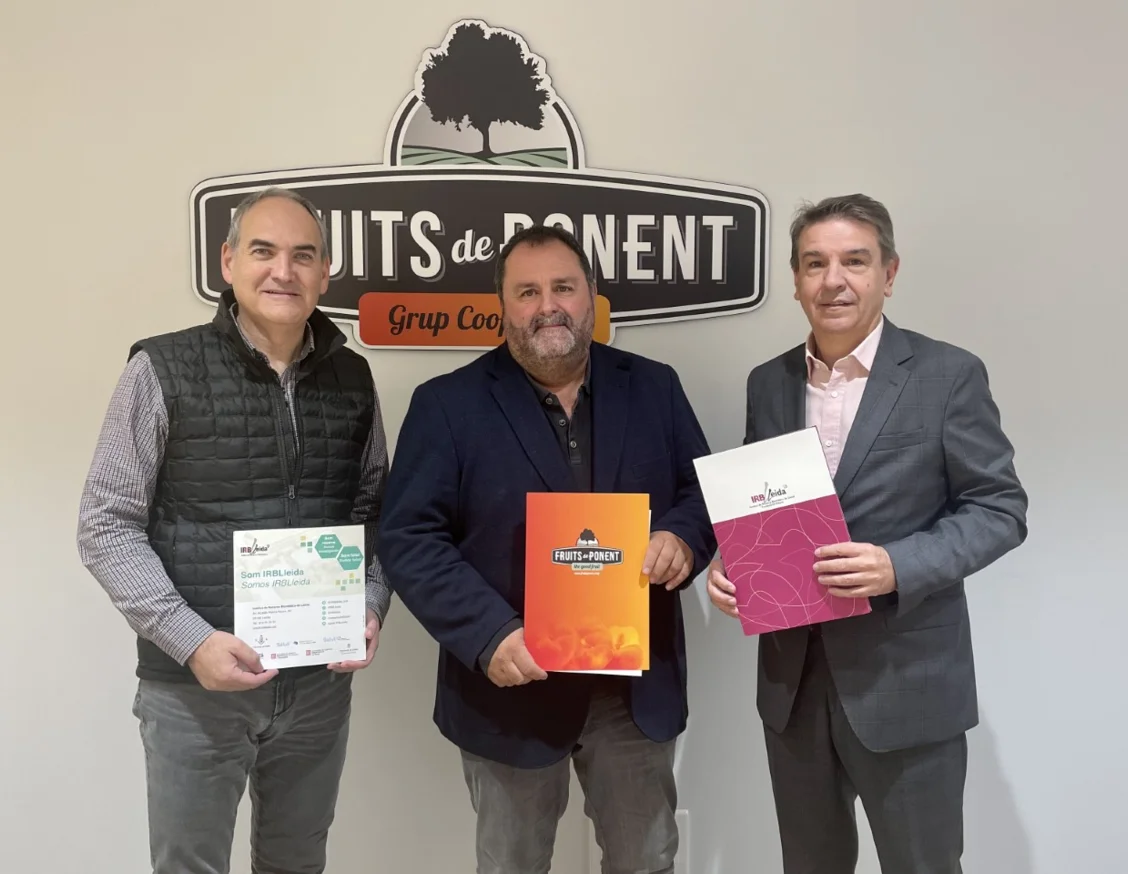Fruits de Ponent renova la seva col·aboració amb l'IRBLleida 