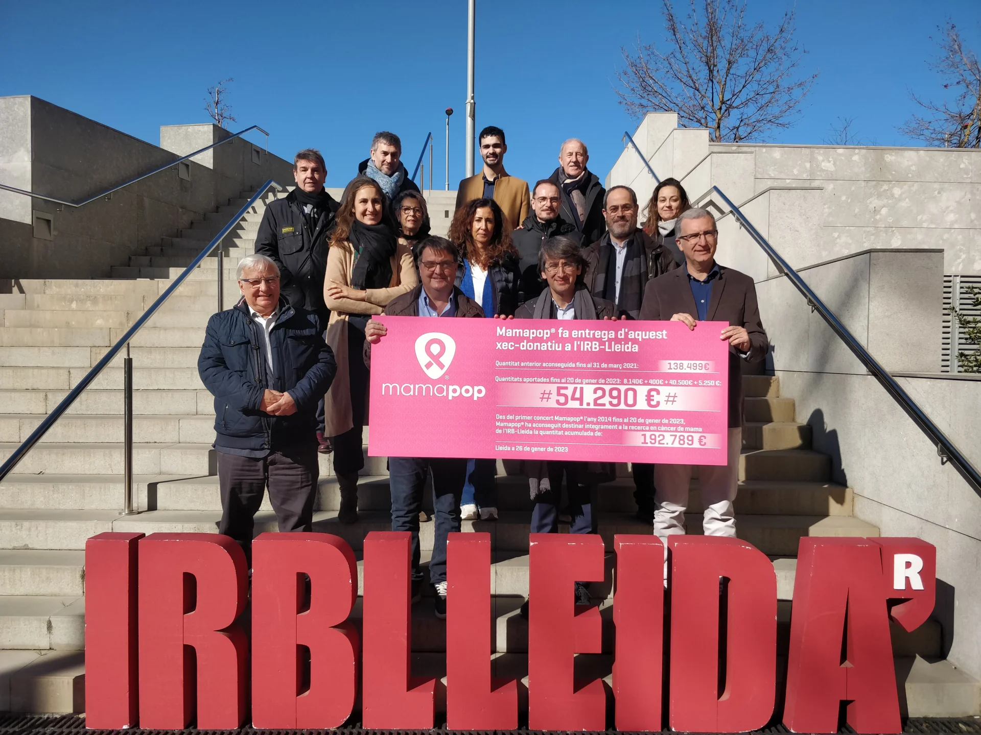 Mamapop contributes more than 192,000 euros to breast cancer research in Lleida