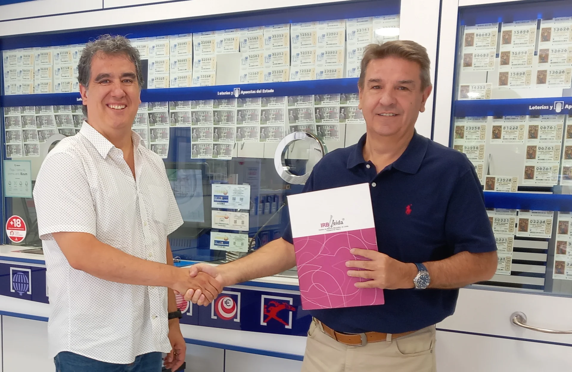  The Lottery Administration Nº 1 of Lleida Rosa de Ponent renews its collaboration with IRBLleida