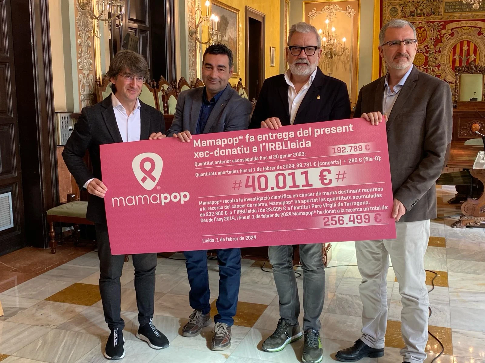 Mamapop donates over €40,000 to IRBLleida raised at the 2023 Christmas session