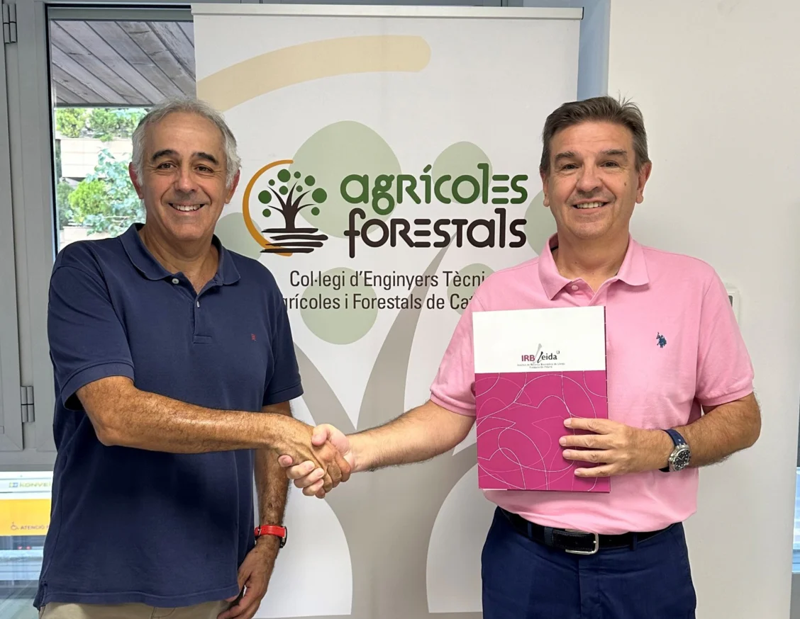 El Col·legi d’Enginyers Tècnics Agrícoles i Forestals de Catalunya (Delegació de Lleida) renova la col·laboració amb l'IRBLleida