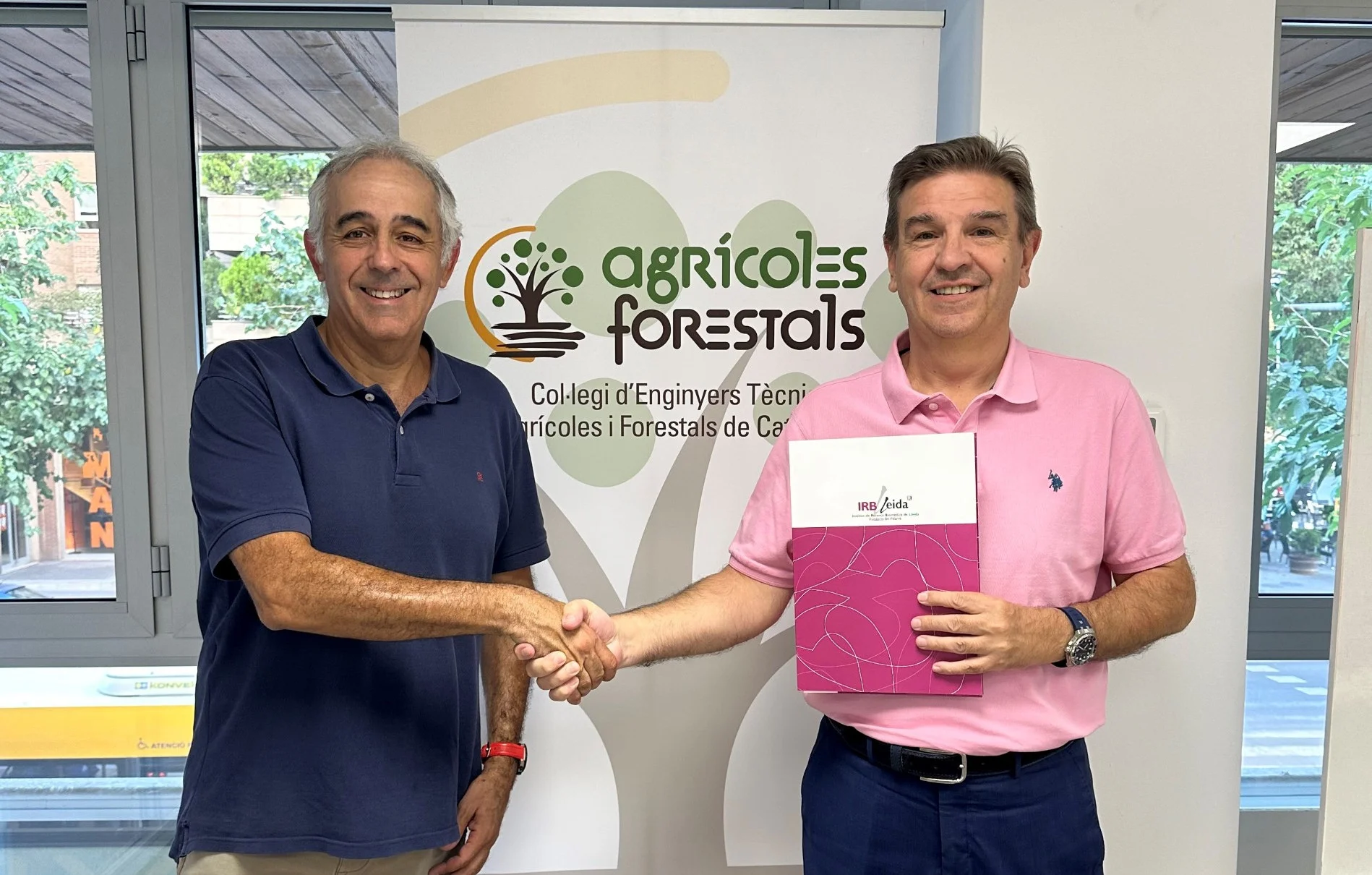 The Col·legi d’Enginyers Tècnics Agrícoles i Forestals de Catalunya (Lleida delegation) renews its collaboration with the IRBLleida