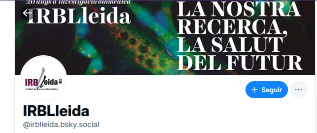 El IRBLleida estrena perfil a Bluesky para reforzar su presencia digital