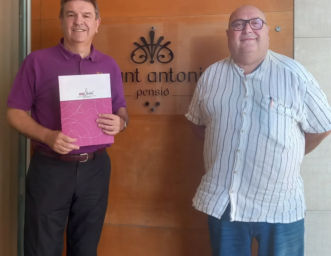 The Pensió Sant Antoni del Palau d'Anglesola renews its collaboration with the IRBLleida