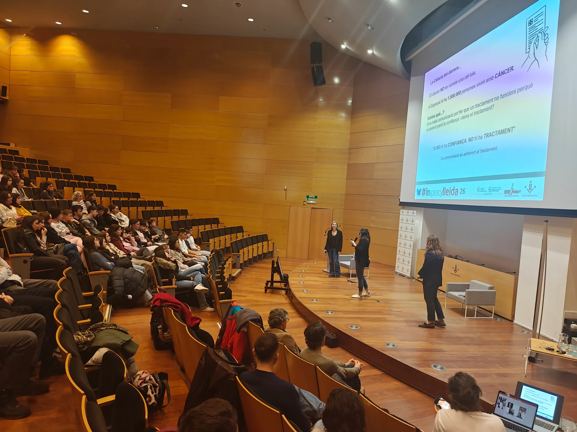 150 sixth-form students from Lleida attended the 5th INspiracy Lleida conference to encourage an interest in scientific research