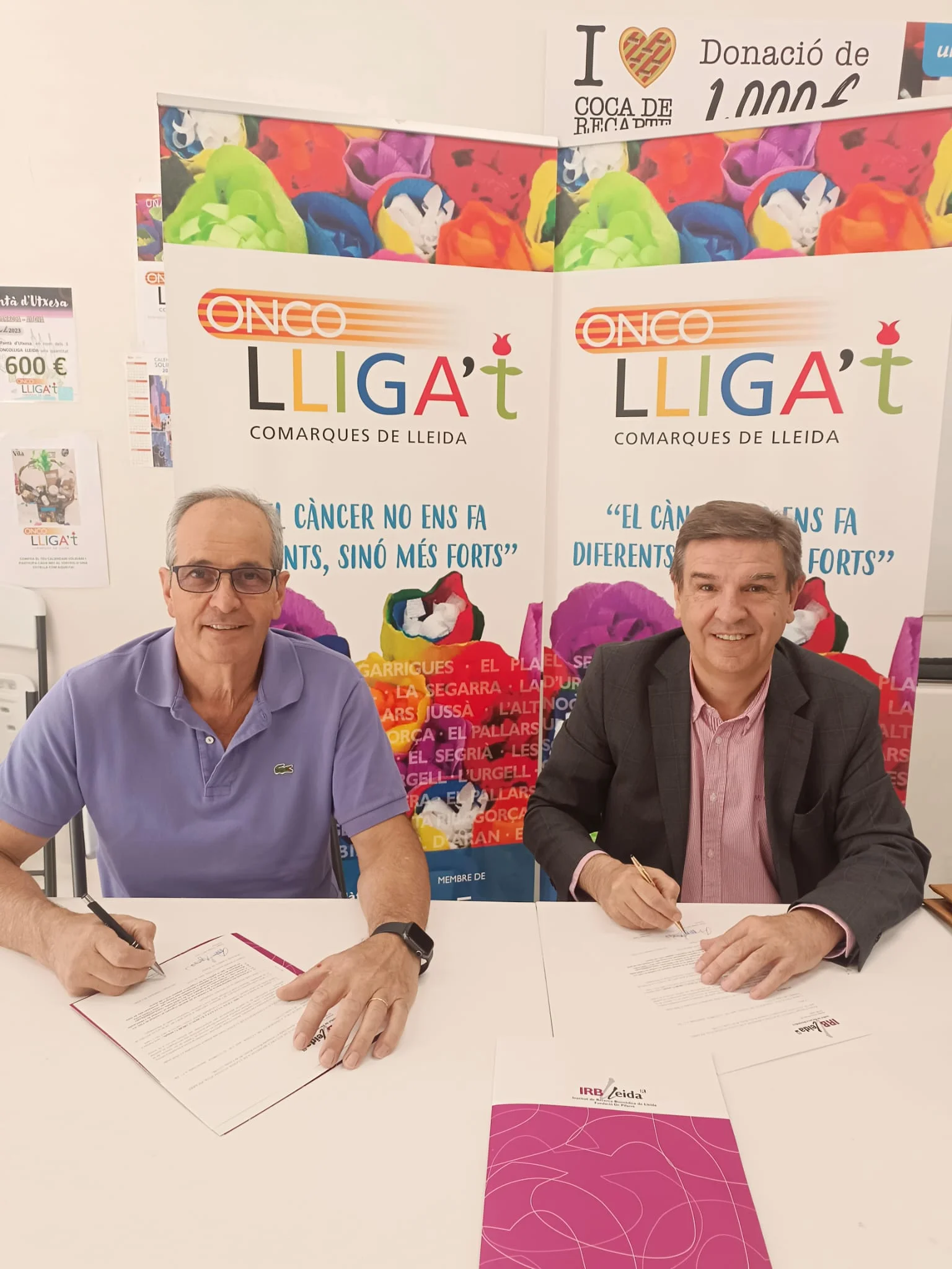 Oncolliga Comarques de Lleida renova la seva col·laboració amb l'IRBLleida
