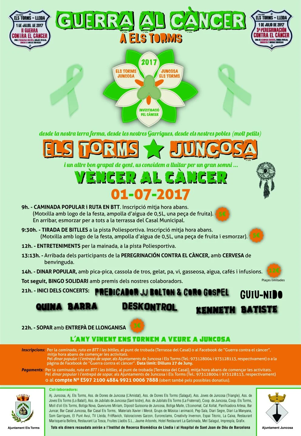 Juncosa y Els Torms organizan la II Guerra al C&aacute;ncer para recaudar dinero para promover y difundir la investigaci&oacute;n contra esta enfermedad