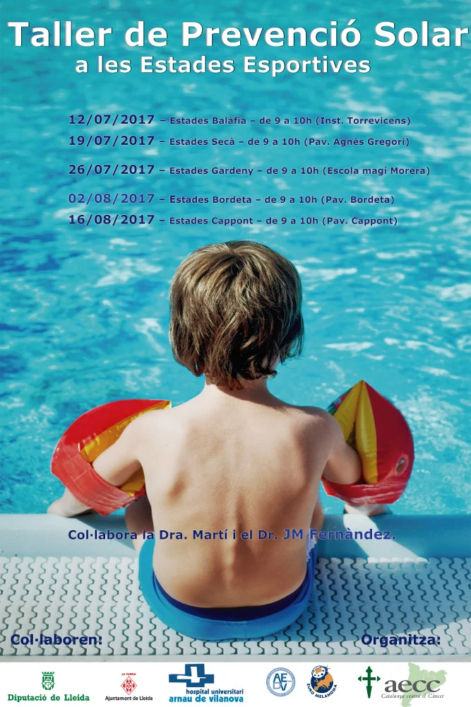 Talks about sun protection to the children of the Summer School