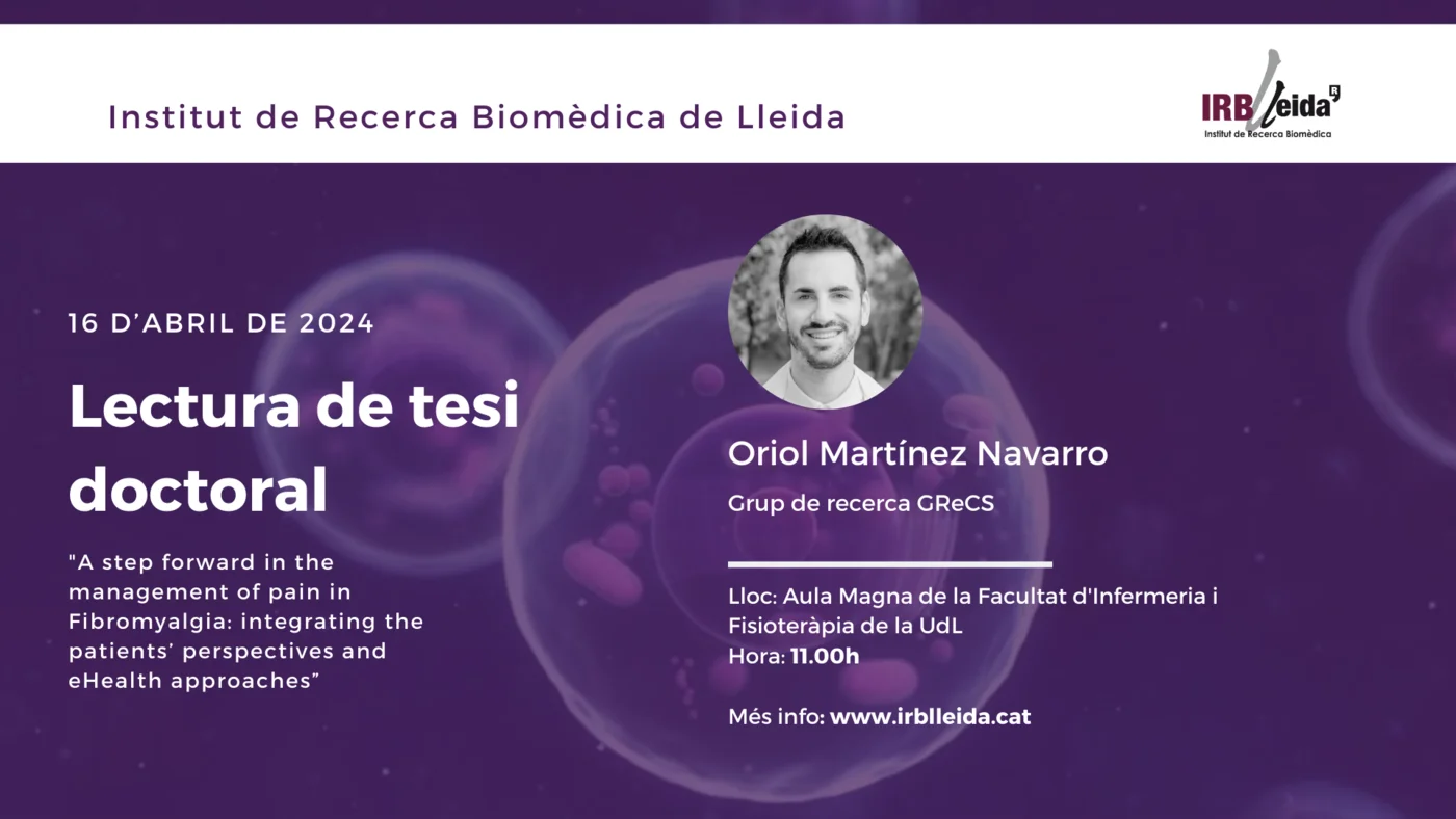 Lectura de tesi doctoral - Personal #IRBLleida