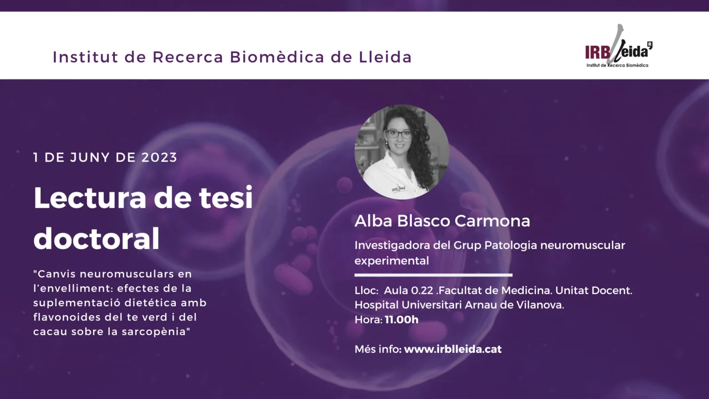 Lectura de tesis doctoral - Personal #IRBLleida