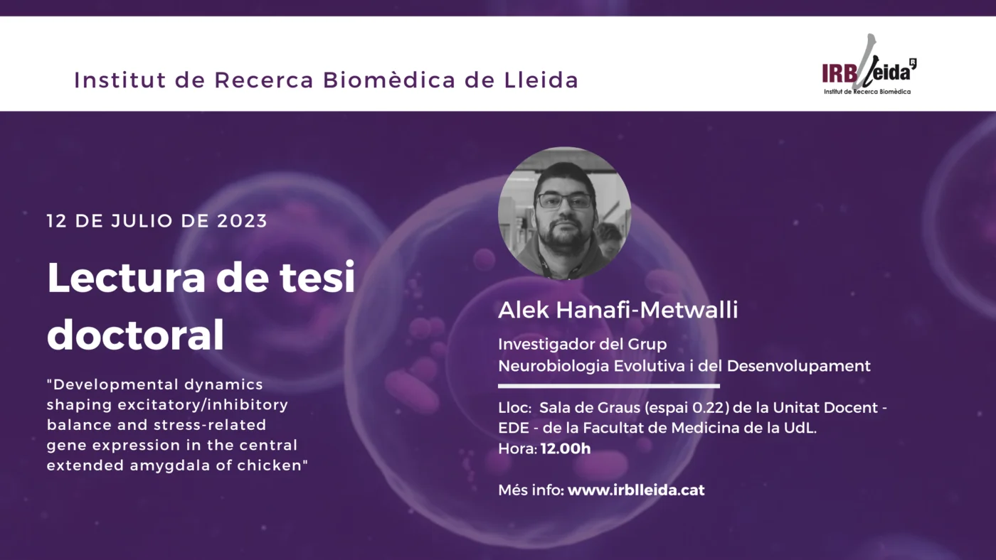 Doctoral thesis reading - Staff #IRBLleida