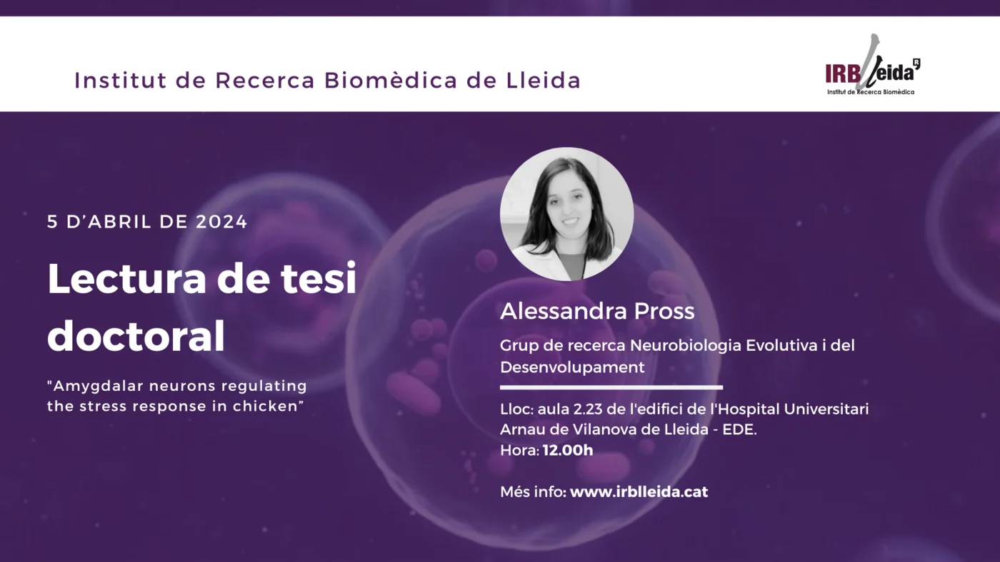 Lectura de tesi doctoral - Personal #IRBLleida