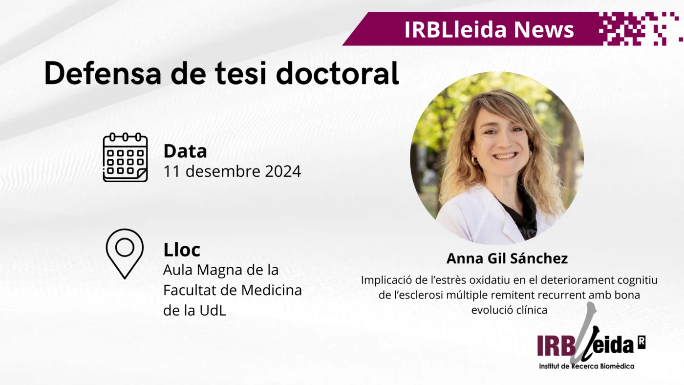Lectura de tesi doctoral - Personal #IRBLleida