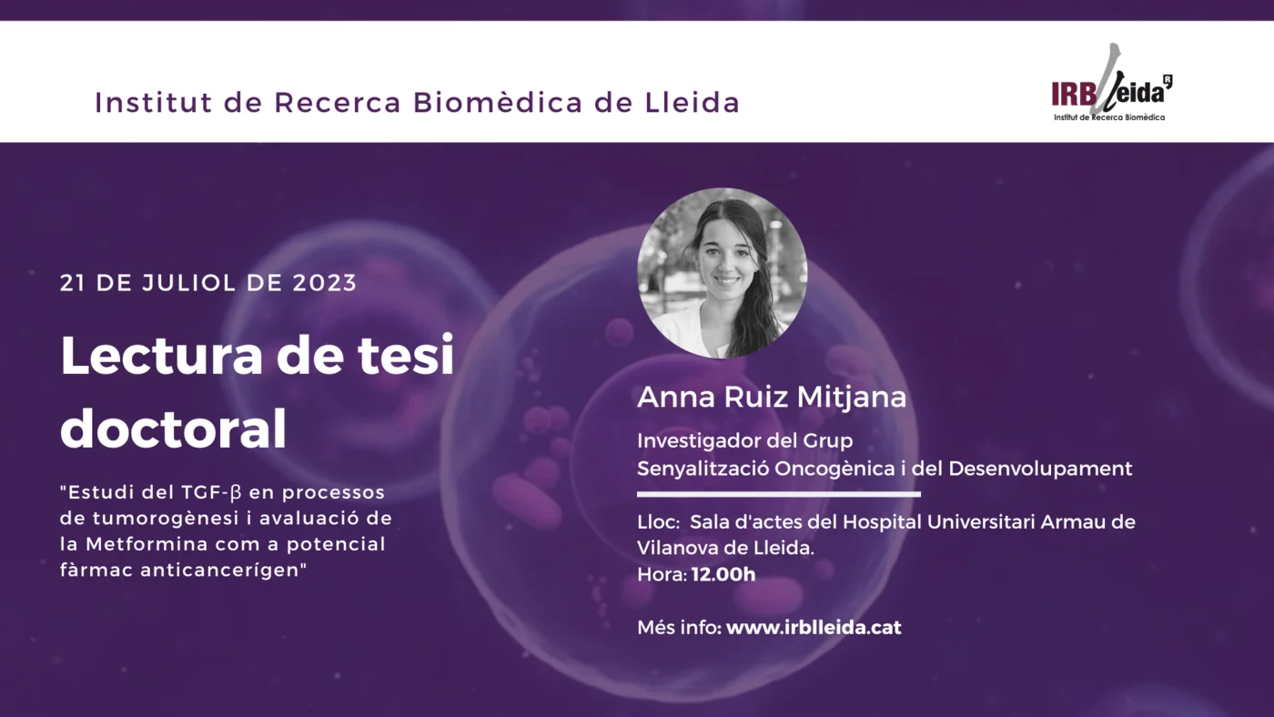 Doctoral thesis reading - Staff #IRBLleida