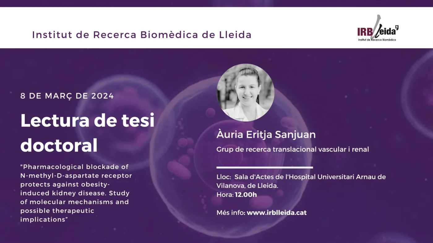 Lectura de tesi doctoral - Personal #IRBLleida