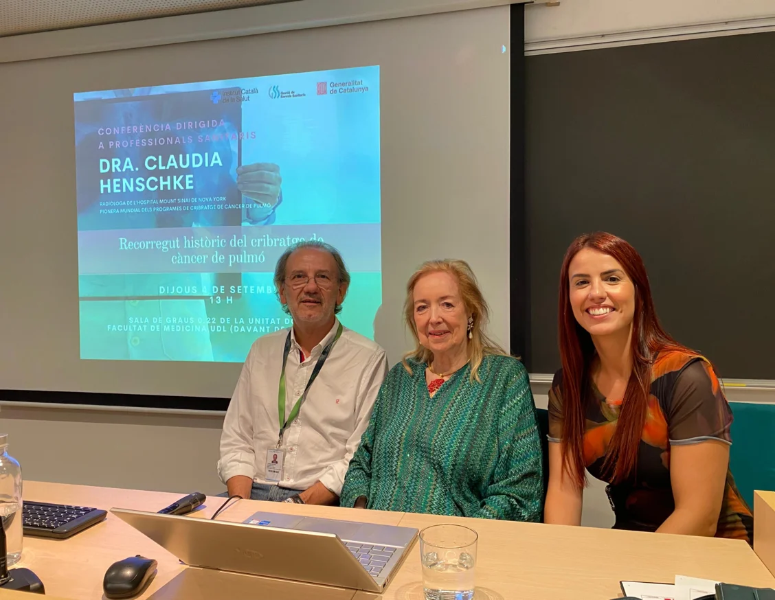 La prestigiosa radióloga Claudia Henschke, pionera del cribaje del cáncer de pulmón a nivel mundial, imparte en Lleida una conferencia a los profesionales sanitarios