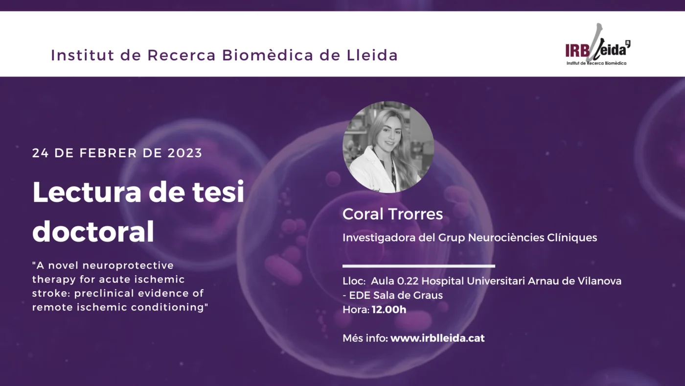Lectura de tesi doctoral - Personal #IRBLleida