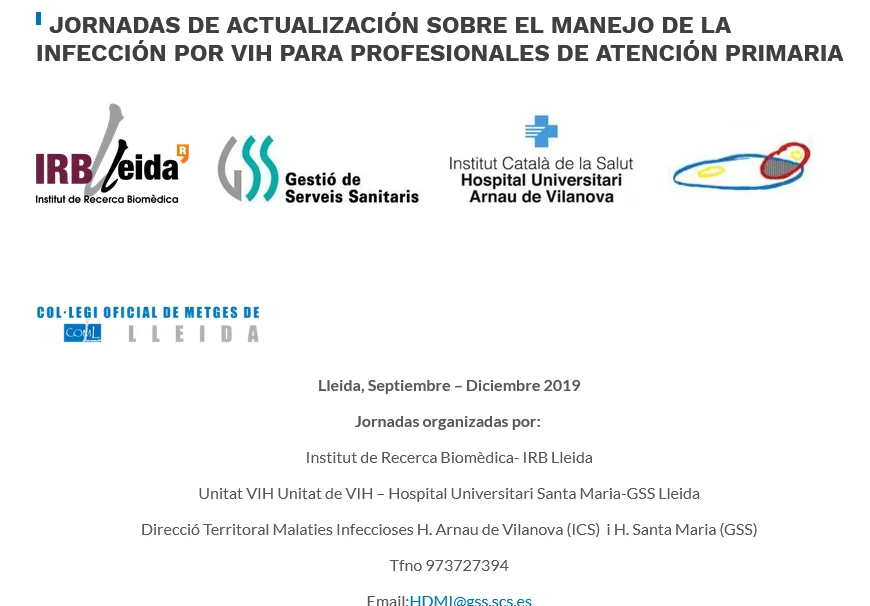 Jornades d'Actualització sobre el Maneig de la Infecció per VIH