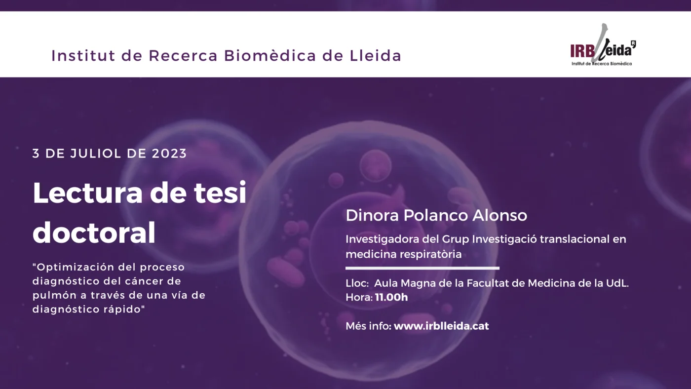 Lectura de tesi doctoral - Personal #IRBLleida