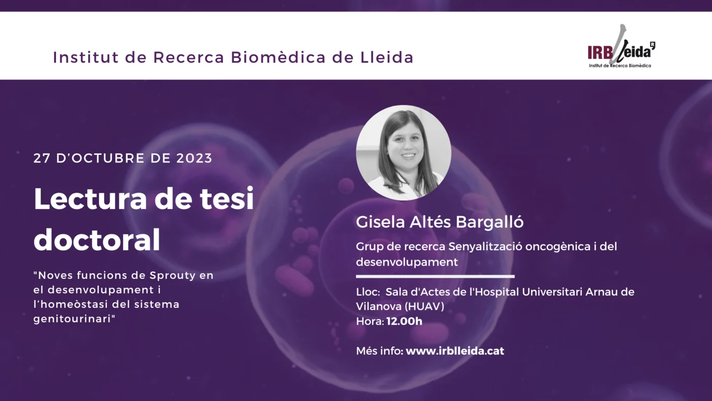 Lectura de tesi doctoral - Personal #IRBLleida