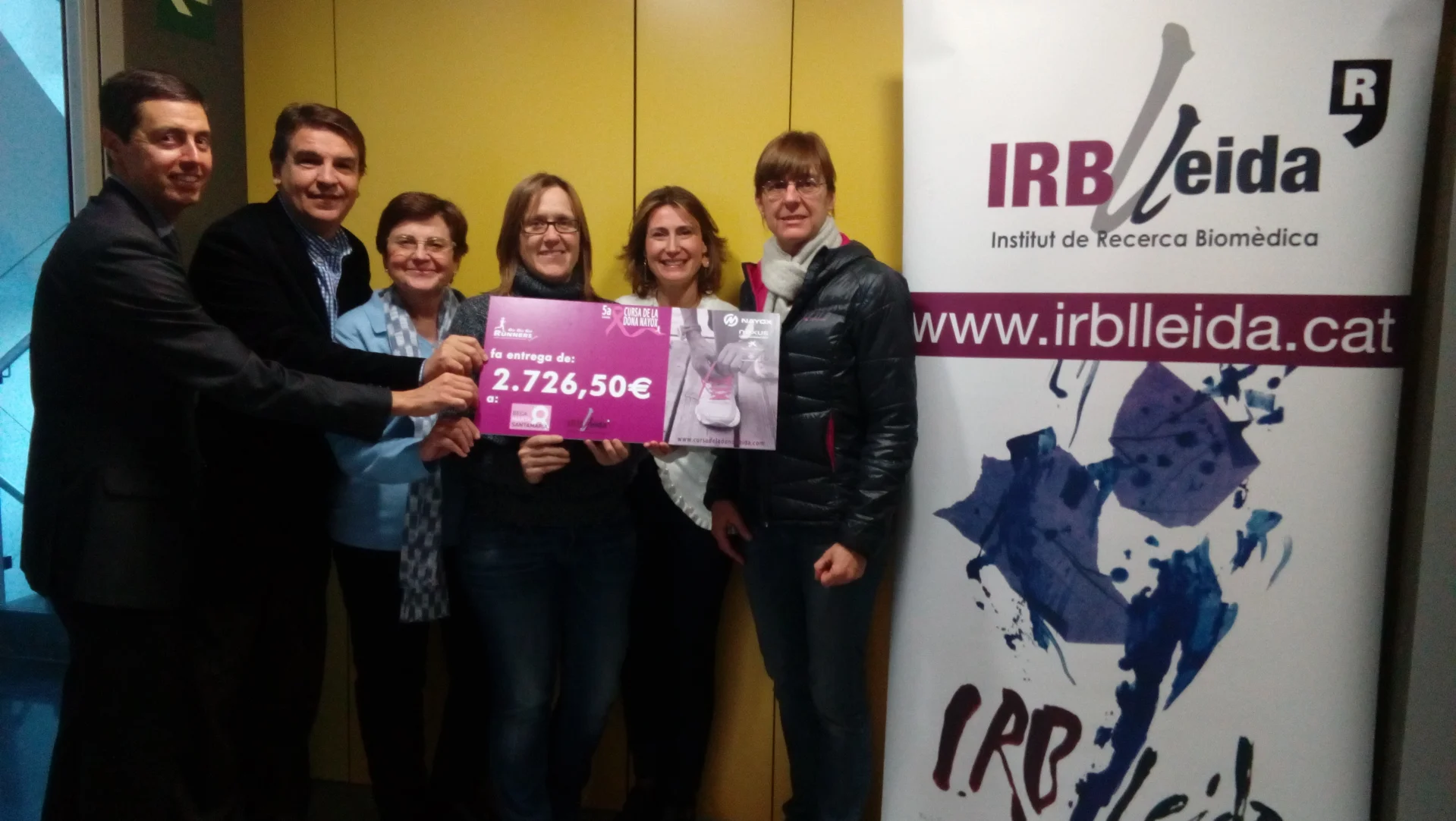 La 'Cursa de la Dona' entrega 2.726,50 € al IRBLleida para la lucha contra el cáncer de mama
