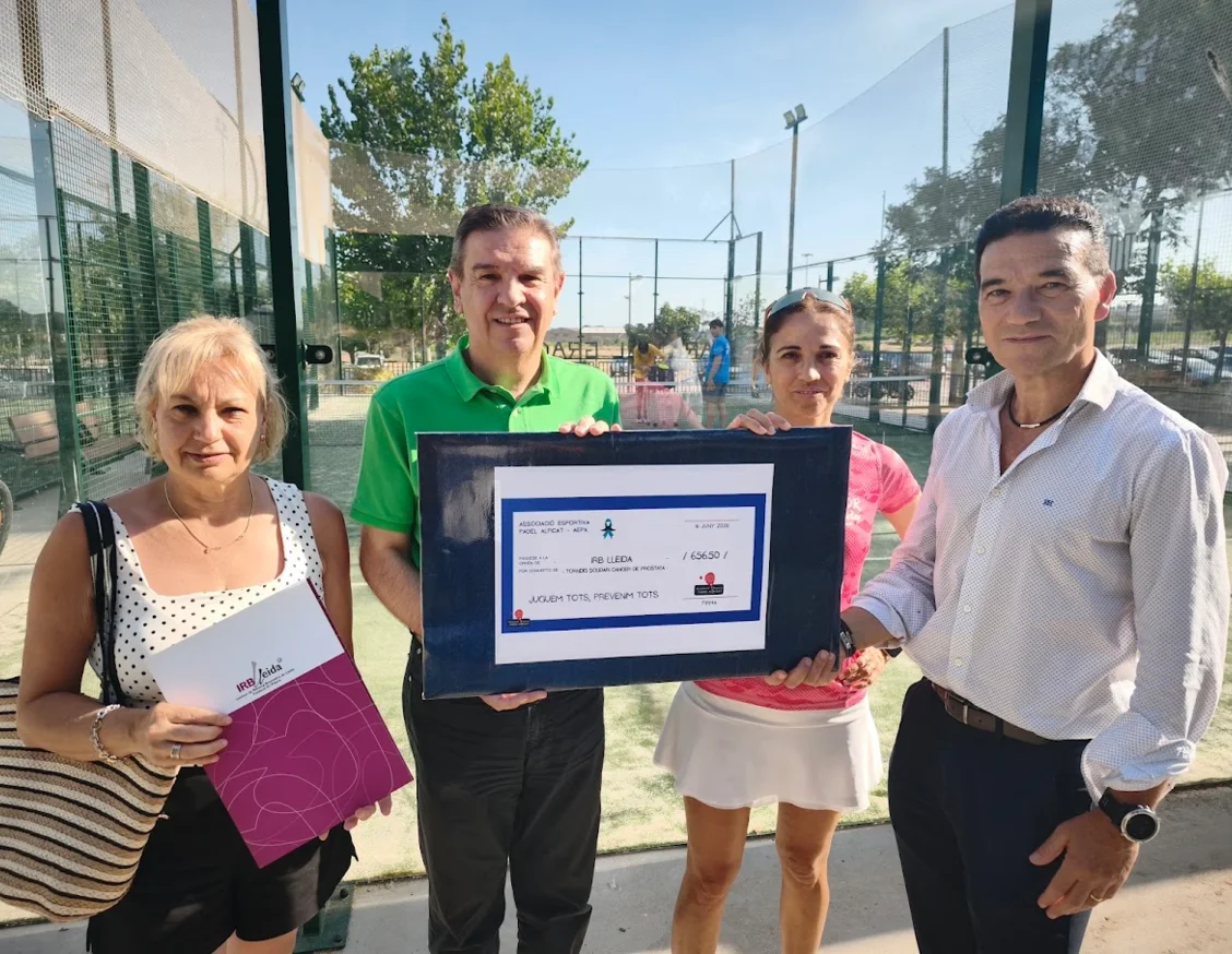 The Alpicat Padel Sports Association raises 656,50€ for IRBLleida