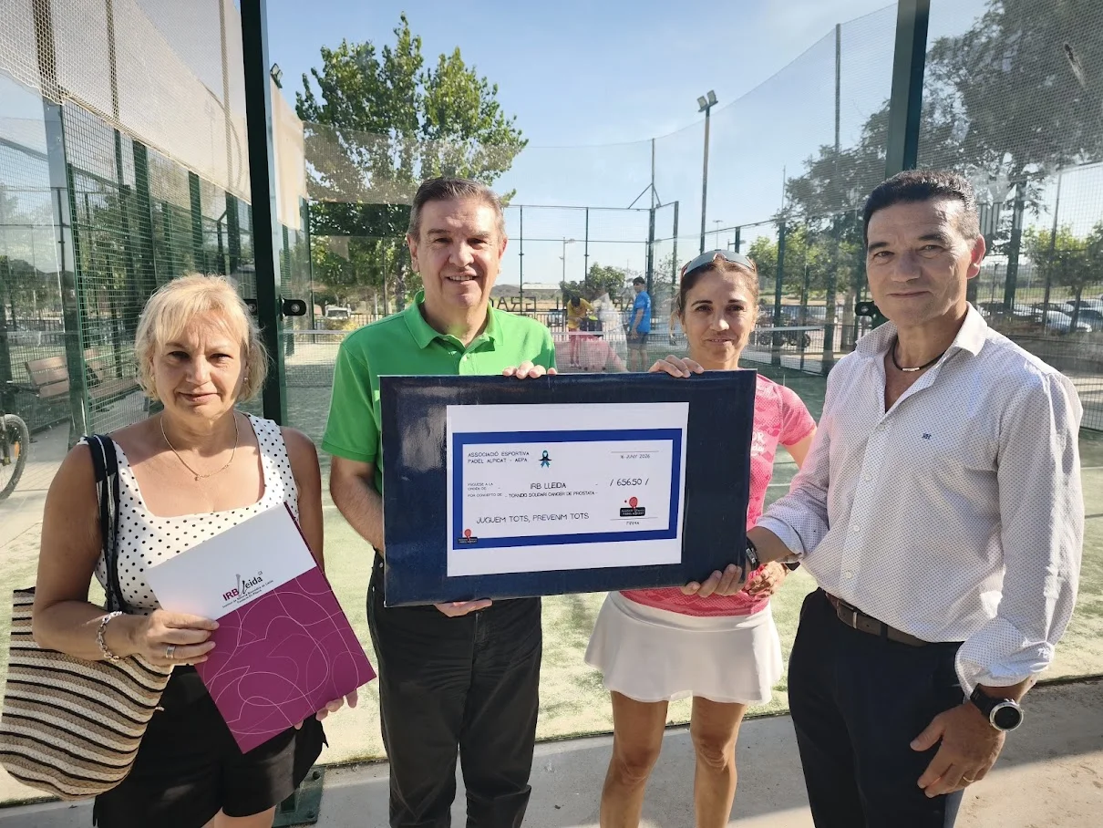 The Alpicat Padel Sports Association raises 656,50€ for IRBLleida
