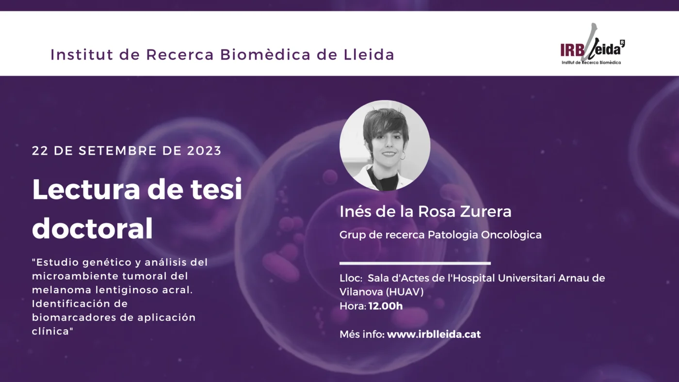 Lectura de tesi doctoral - Personal #IRBLleida