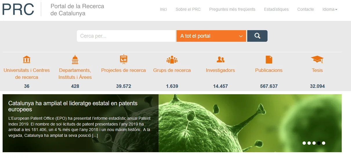 IRBLleida joins the Portal de la Recerca de Catalunya (PRC) to promote the researchers projects