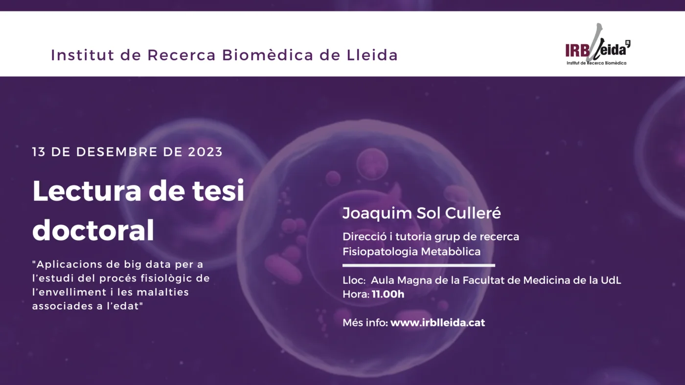 Lectura de tesi doctoral - Personal #IRBLleida