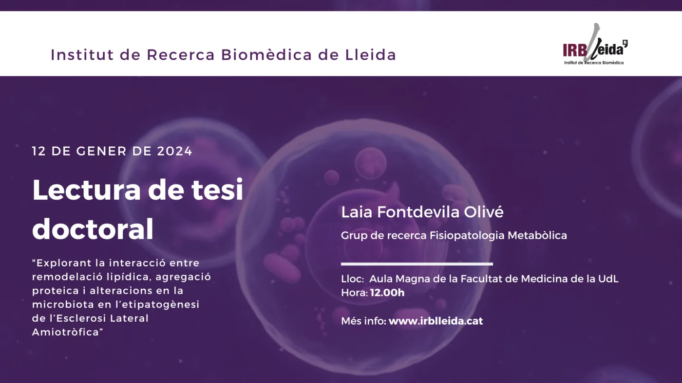 Lectura de tesi doctoral - Personal #IRBLleida