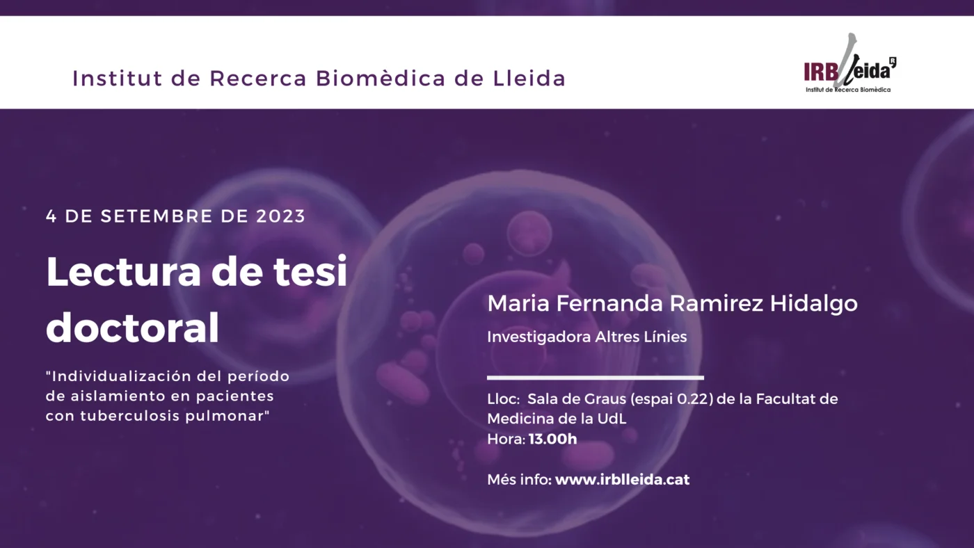 Lectura de tesi doctoral - Personal #IRBLleida
