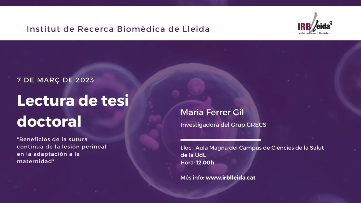 Lectura de tesi doctoral - Personal #IRBLleida