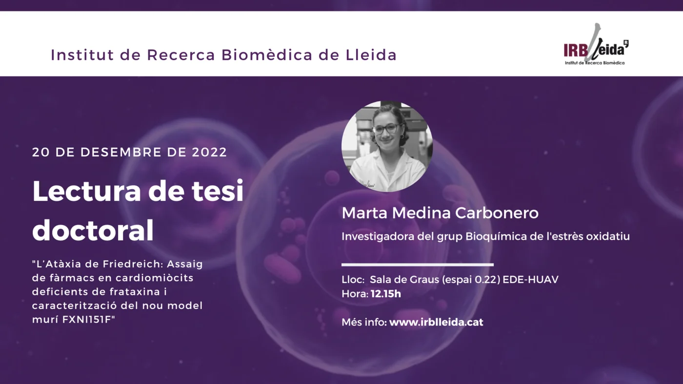 Lectura de tesi doctoral - Personal #IRBLleida