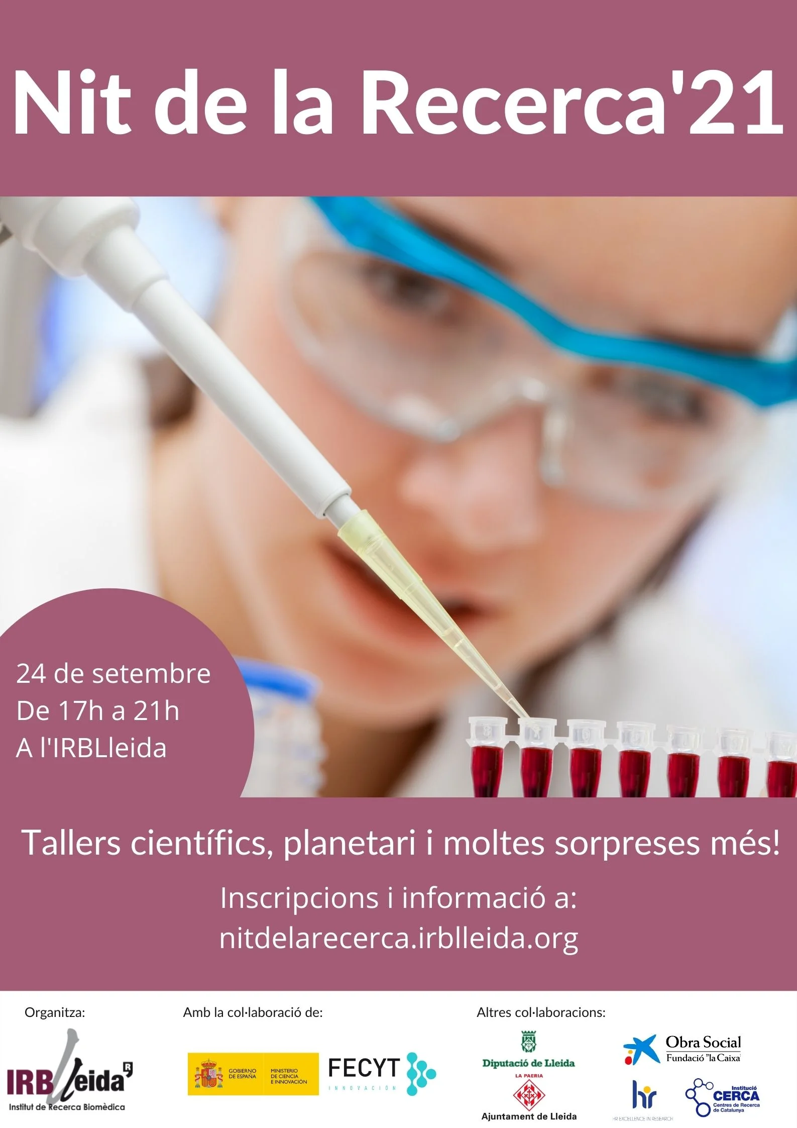 The 'Researchers’ Night' returns to IRBLleida with workshops on the construction of DNA, basic cardiopulmonary resuscitation and the construction of lungs