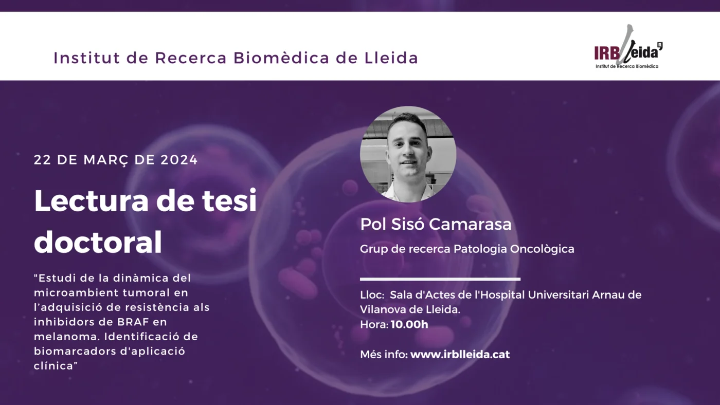 Lectura de tesi doctoral - Personal #IRBLleida
